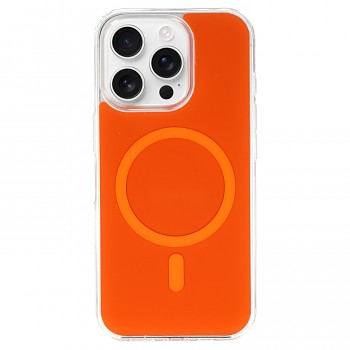 Ochranný kryt Glossy MagSafe pro iPhone 15 Pro Max oranžový