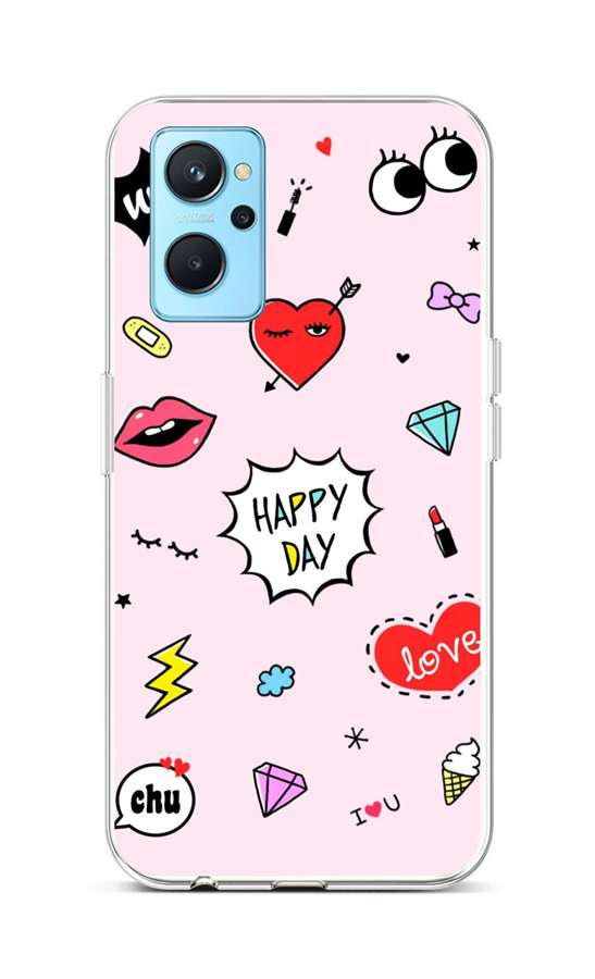 Levně Kryt TopQ Realme 9i silikon Happy Day 73064 (pouzdro neboli obal na mobil Realme 9i)