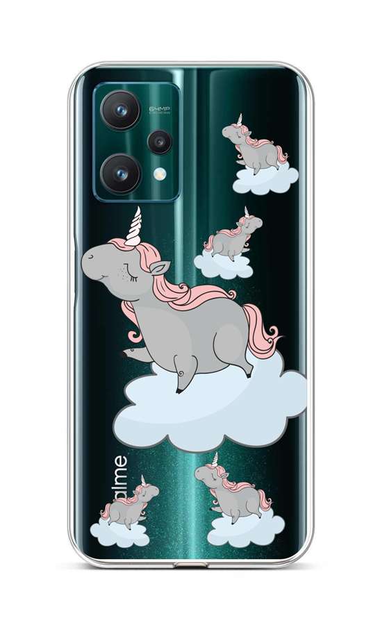 Levně Kryt TopQ Realme 9 Pro silikon Grey Unicorns 73072 (pouzdro neboli obal na mobil Realme 9 Pro)