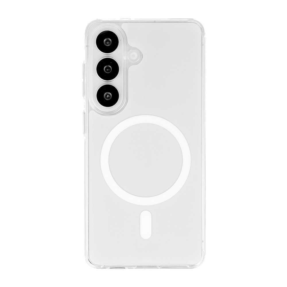 Levně Ochranný kryt Glossy MagSafe pro Samsung Galaxy S24/S25 bílý
