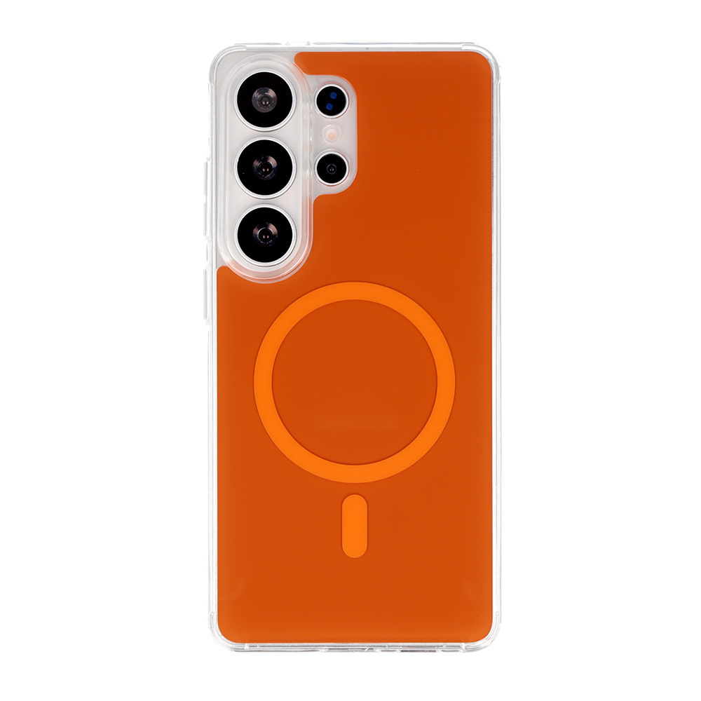 Levně Ochranný kryt Glossy MagSafe pro Samsung Galaxy S24 Ultra oranžový