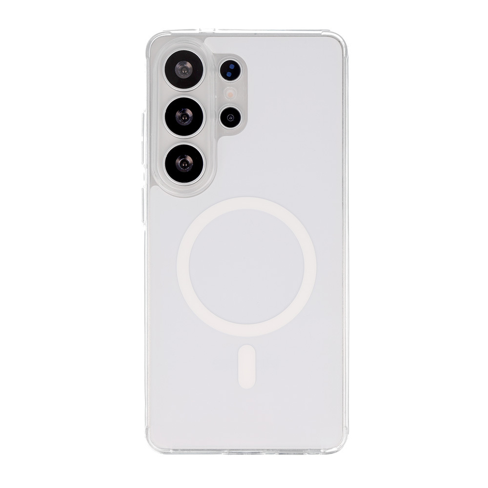 Levně Ochranný kryt Glossy MagSafe pro Samsung Galaxy S25 Ultra bílý