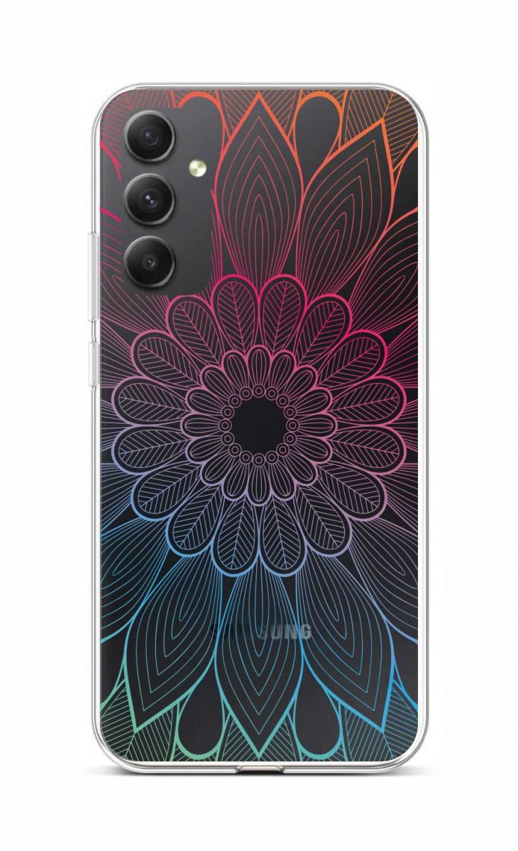 Levně Kryt TopQ Samsung A34 Rainbow Mandala 93090 (pouzdro neboli obal na mobil Samsung A34)