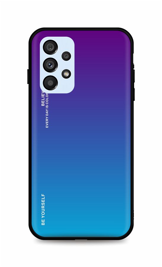 Zadní pevný kryt LUXURY na Samsung A53 5G duhový purpurový