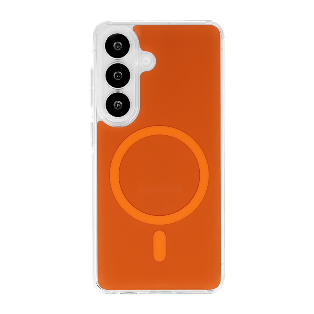 Ochranný kryt Glossy MagSafe pro Samsung Galaxy S26 oranžový