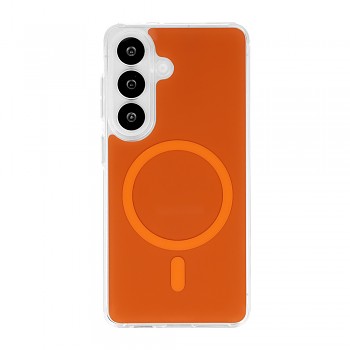 Ochranný kryt Glossy MagSafe pro Samsung Galaxy S26 oranžový