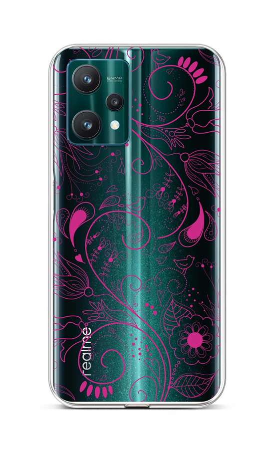 Levně Kryt TopQ Realme 9 Pro silikon Pink Ornament 73104 (pouzdro neboli obal na mobil Realme 9 Pro)