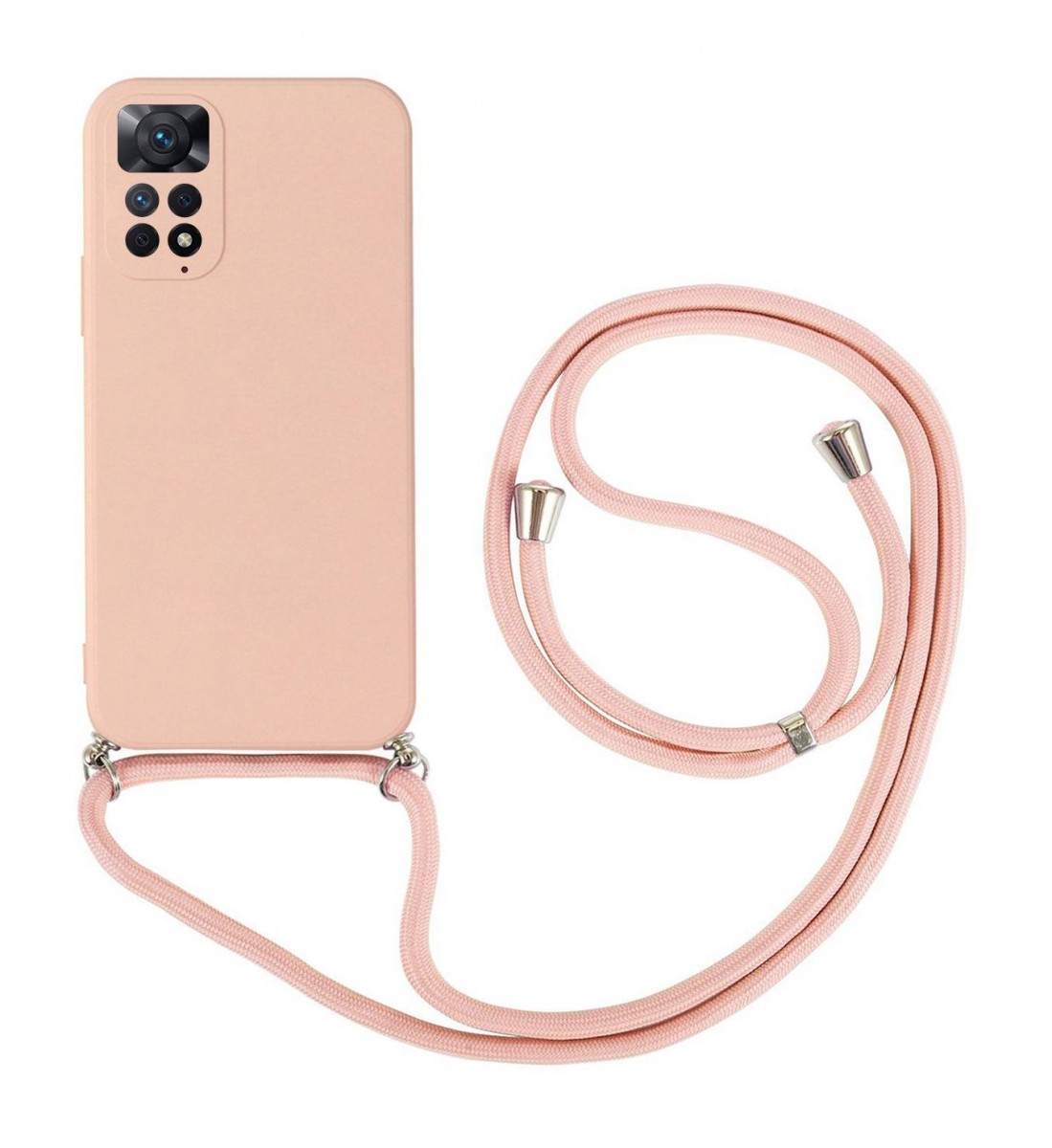 Zadní kryt na Xiaomi Redmi Note 11S růžový se šňůrkou