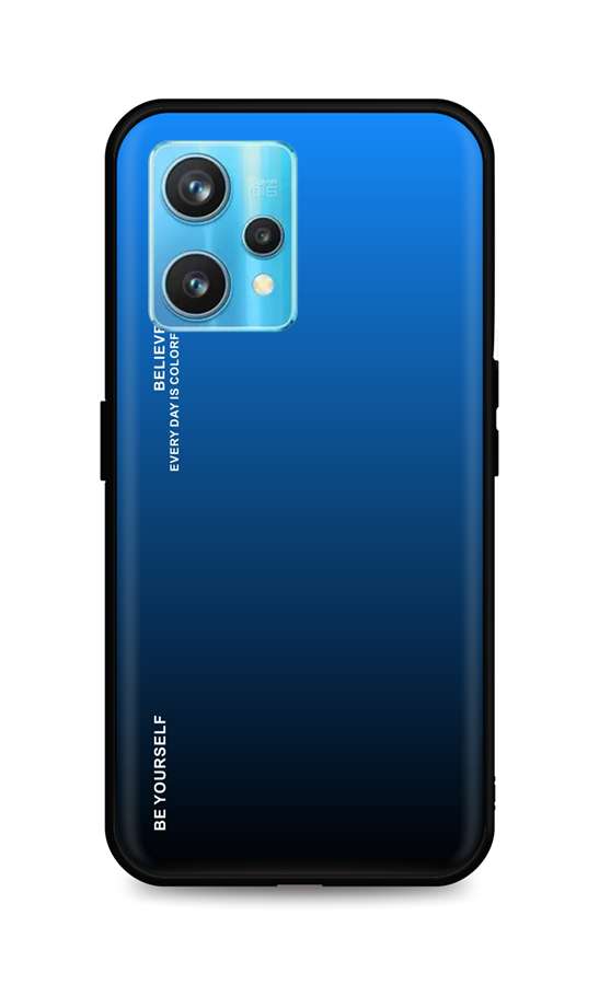 Zadní pevný kryt LUXURY na Realme 9 Pro+ duhový modrý