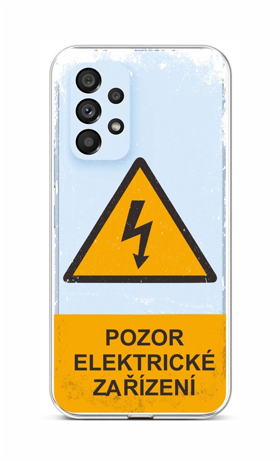 Zadní kryt na Samsung A53 5G Pozor elektrické zařízení