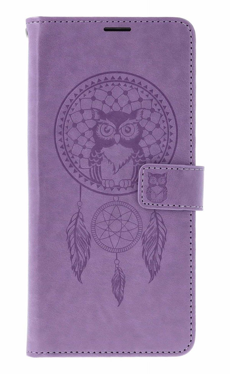 Knížkové pouzdro Mezzo na Xiaomi Redmi 15C Lapač se sovičkou fialové