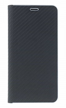 Knížkové pouzdro Luna Carbon Book na Samsung S25 FE černé