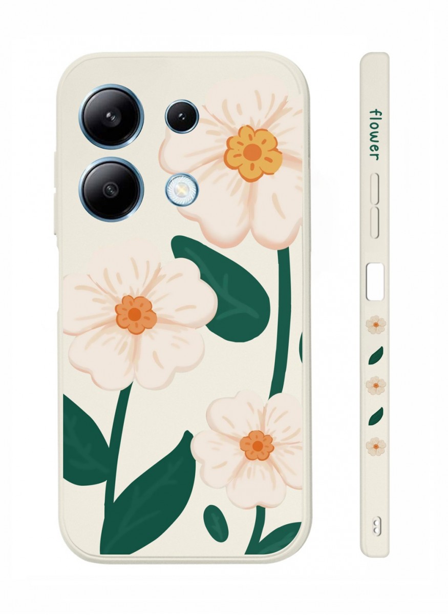 Zadní kryt Design na Xiaomi Redmi Note 13 Bílé květy