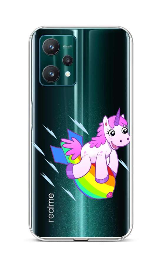 Zadní silikonový kryt na Realme 9 Pro Flying Unicorn