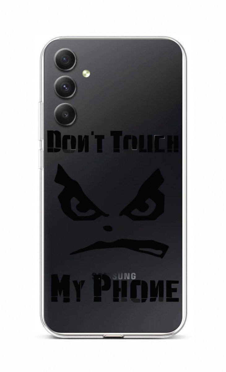 Levně Kryt TopQ Samsung A34 Don't Touch průhledný 93176 (pouzdro neboli obal na mobil Samsung A34)