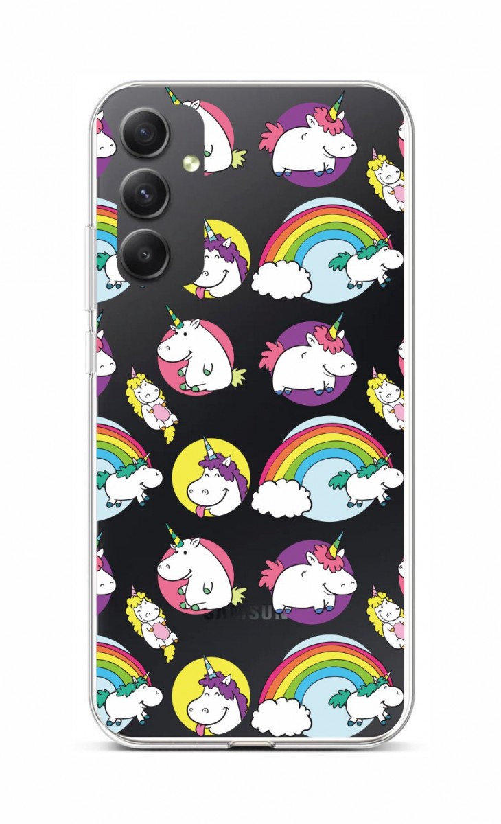 Levně Kryt TopQ Samsung A34 Chunky Unicorns 93181 (pouzdro neboli obal na mobil Samsung A34)