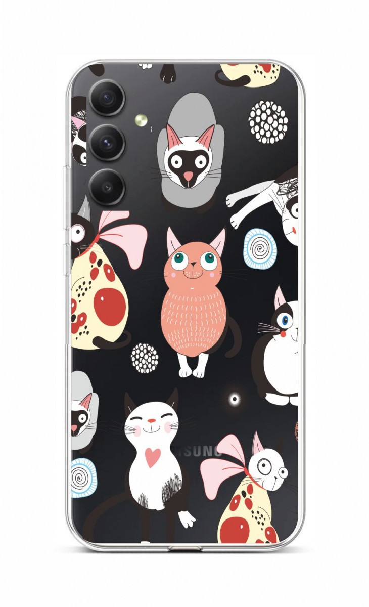 Kryt TopQ Samsung A34 Cats 2 93183 (pouzdro neboli obal na mobil Samsung A34)