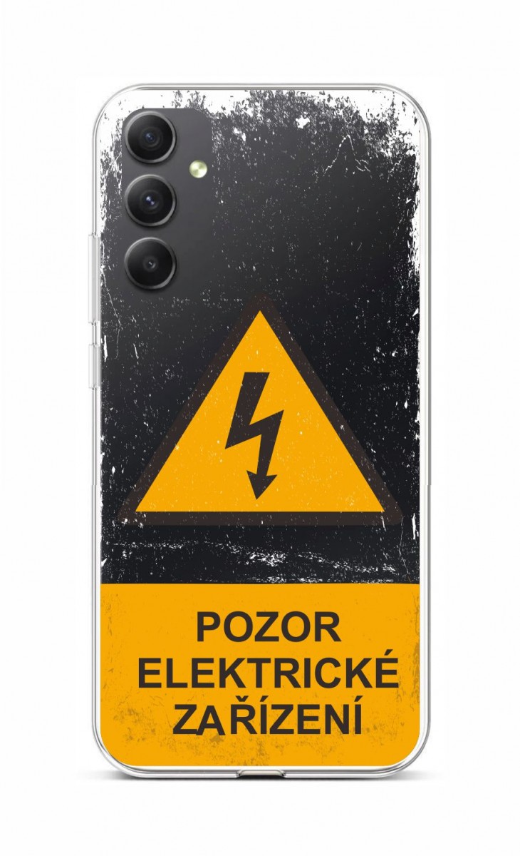 Zadní kryt na Samsung A34 Pozor elektrické zařízení