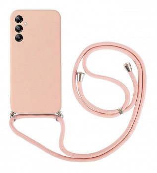 Zadní kryt na Samsung A54 5G růžový se šňůrkou