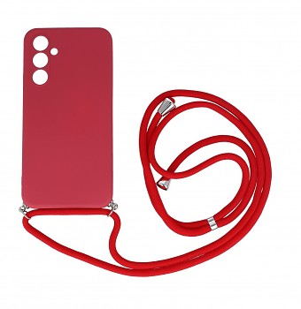 Zadní kryt na Samsung A54 5G červený se šňůrkou