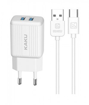 Nabíječka Kakusiga KSC-373 vč. USB-C datového kabelu 12W bílá