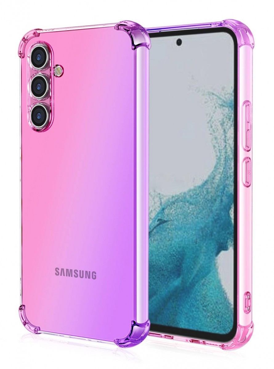 Zadní kryt na Samsung A54 5G Shock duhový růžovo-fialový