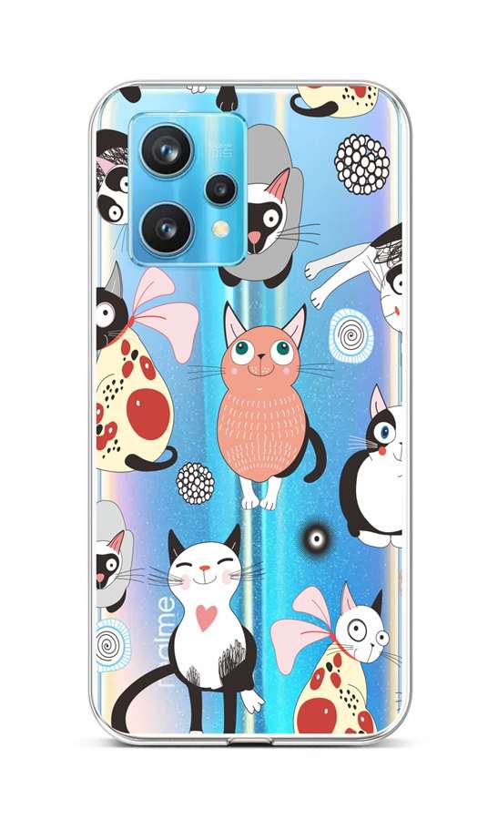 Levně Kryt TopQ Realme 9 Pro+ silikon Cats 2 73220 (pouzdro neboli obal na mobil Realme 9 Pro+)