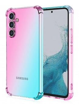 Zadní kryt na Samsung A54 5G Shock duhový mentolovo-růžový