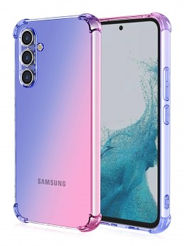 Zadní kryt na Samsung A54 5G Shock duhový modro-růžový