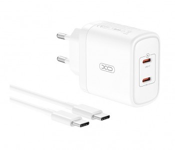 Rychlonabíječka XO CE08 včetně datového kabelu USB-C 50W bílá