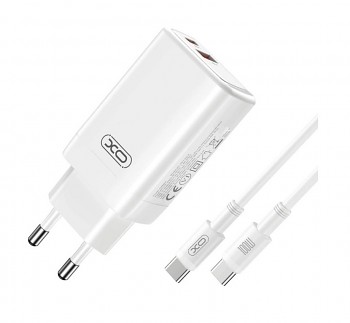 Rychlonabíječka XO CE17 vč. datového kabelu USB-C 65W bílá