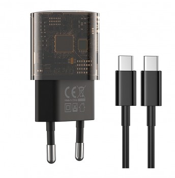 Rychlonabíječka XO CE05 včetně datového kabelu USB-C 30W černá