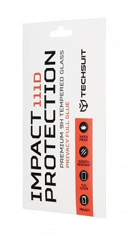 Ochranné sklo Techsuit 111D Privacy Full Glue pro Motorola Moto G15 G15 Power černé