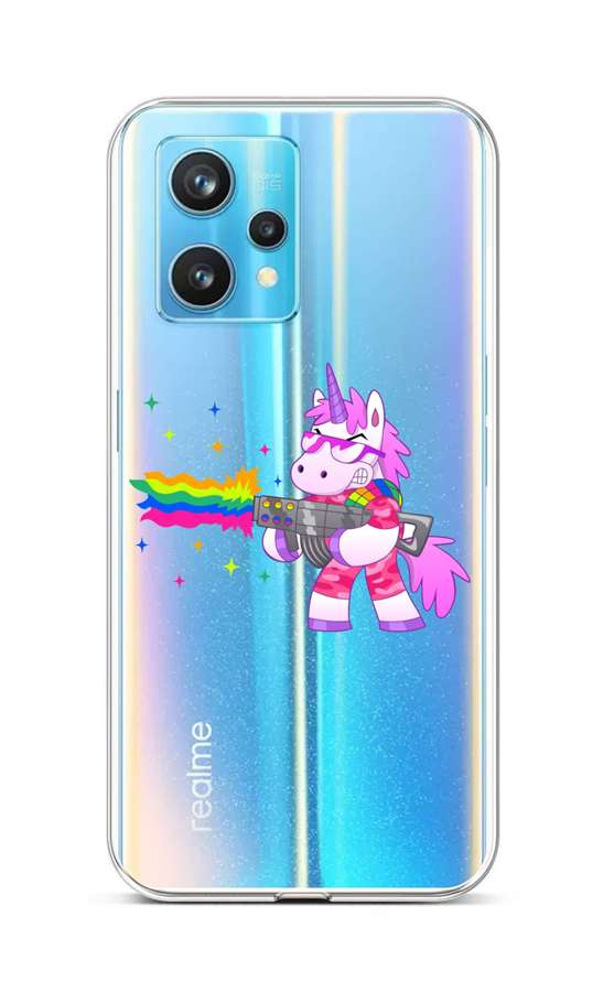 Zadní silikonový kryt na Realme 9 Pro+ Rainbow Gun