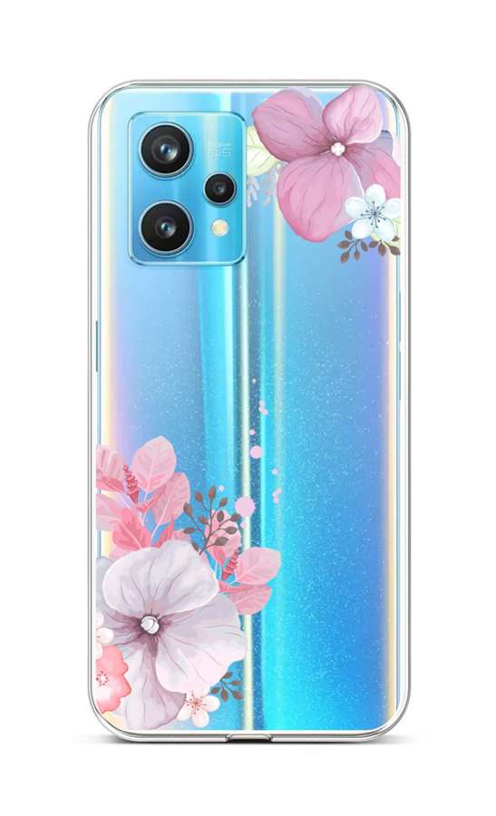 Levně Kryt TopQ Realme 9 Pro+ silikon Violet Blossom 73268 (pouzdro neboli obal na mobil Realme 9 Pro+)