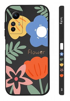 Zadní kryt Design na Xiaomi Redmi Note 12S Malované květy černý