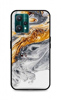 Zadní pevný kryt LUXURY na Realme 9 Pro Marble šedo-zlatý