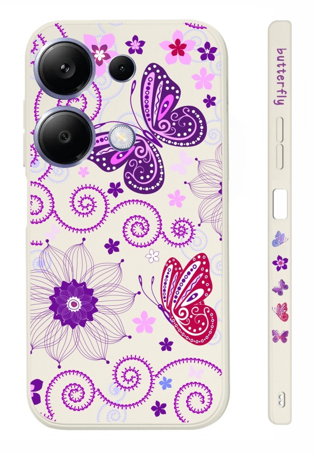 Levně Kryt TopQ Design Xiaomi Redmi Note 13 Pro Fialoví motýlci 123304 (pouzdro neboli obal na mobil Xiaomi Redmi Note 13 Pro)