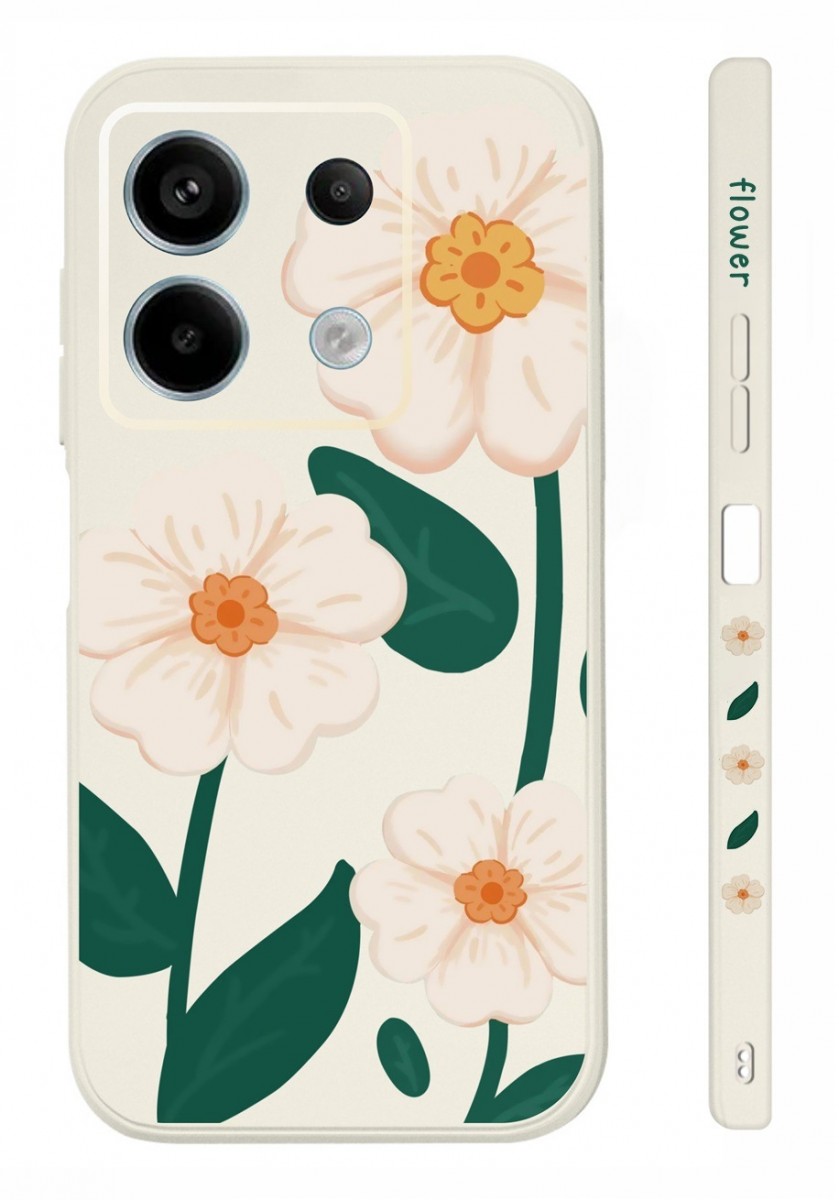 Zadní kryt Design na Xiaomi Redmi Note 13 Pro 5G Bílé květy