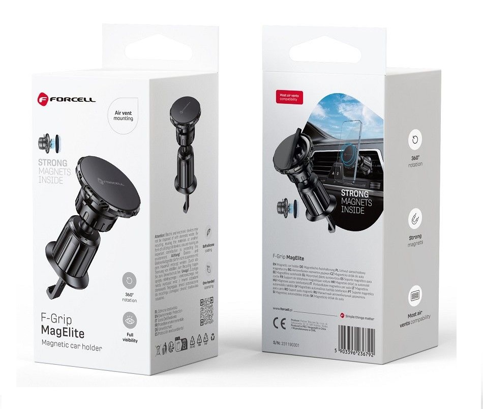 Magnetický držák na větrací mřížku Forcell F-Grip MagElite černý 123331