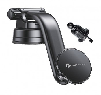 Magnetický držák do auta Forcell s Magsafe F-Grip MagLuxe černý