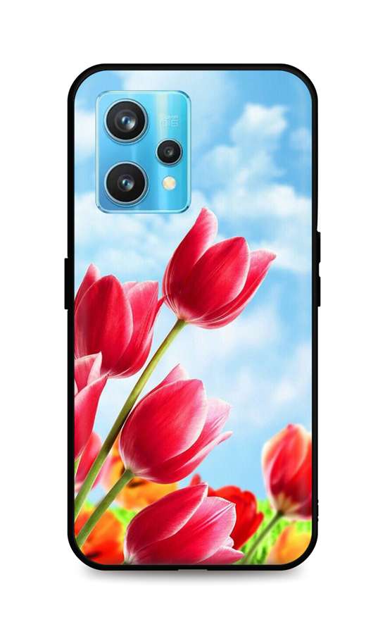Zadní silikonový kryt DARK na Realme 9 Pro+ Tulips