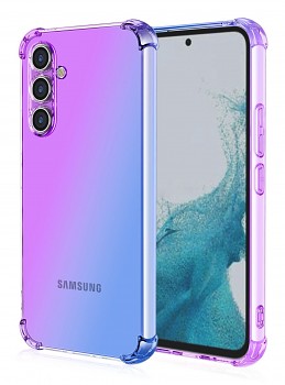 Zadní kryt na Samsung A34 Shock duhový fialovo-modrý