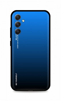 Zadní pevný kryt LUXURY na Samsung A34 duhový modrý