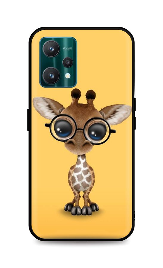 Zadní silikonový kryt DARK na Realme 9 Pro Cute Giraffe