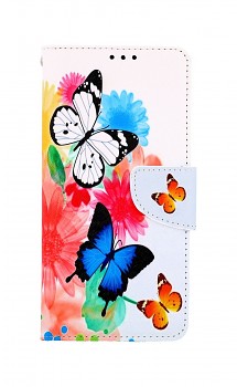 Knížkové pouzdro na Samsung A13 Barevné s motýlky