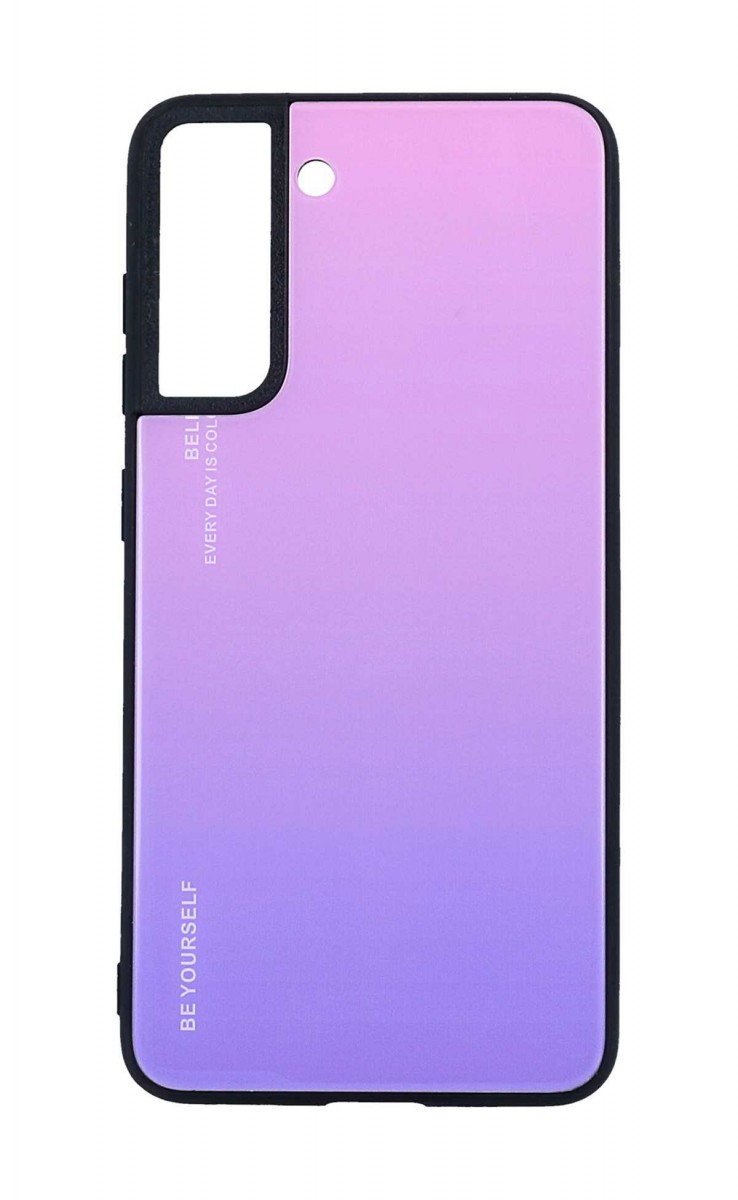 Zadní pevný kryt LUXURY na Samsung S21 FE duhový růžový