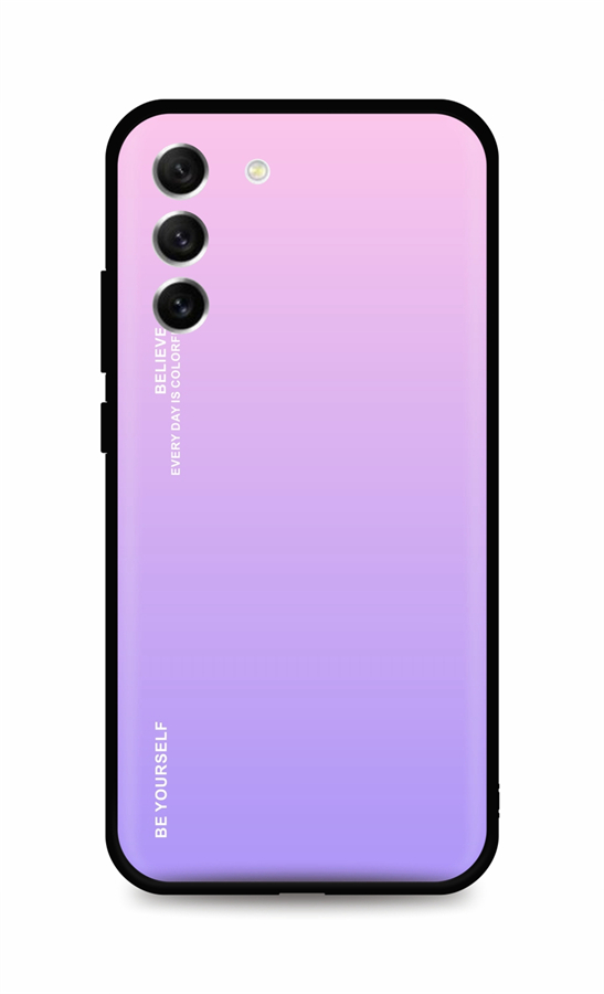 Zadní pevný kryt LUXURY na Samsung S22 5G duhový růžový