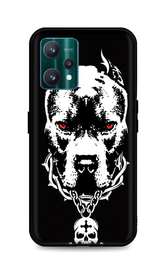 Zadní silikonový kryt DARK na Realme 9 Pro Fighting Dog