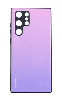 Zadní pevný kryt LUXURY na Samsung S22 Ultra duhový růžový